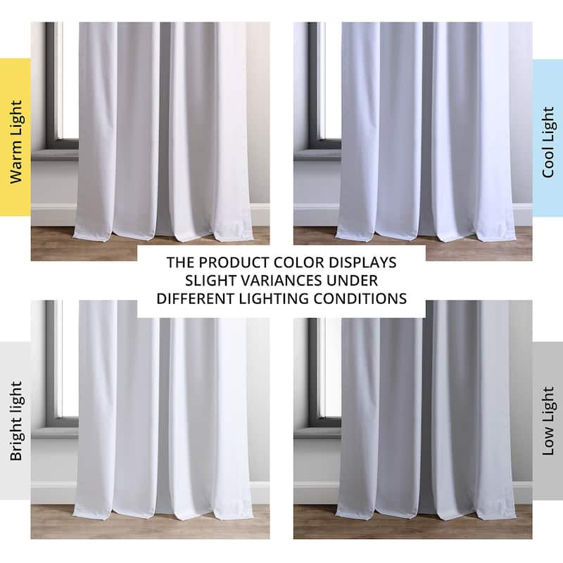 Exclusive Fabrics Essential Polyester Solid Blackout Curtains - Thermal Insulated Window Curtains Rod Pocket (Single Panel)