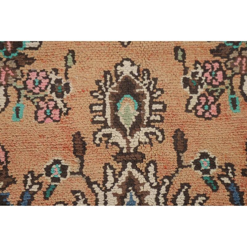 Hamedan Persian Vintage Rug Hand-Knotted Wool Carpet - 7'2"x 10'2"
