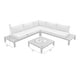 preview thumbnail 9 of 7, Razor Gray Aluminum Outdoor Modular Sectional Sofa with Cushions