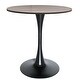 preview thumbnail 24 of 31, Bristol 27" Round Dining Table for 4 with Solid Wood Tabletop in Sleek Black Pedestal Base for Kitchen & Dining Room - 27.56"
