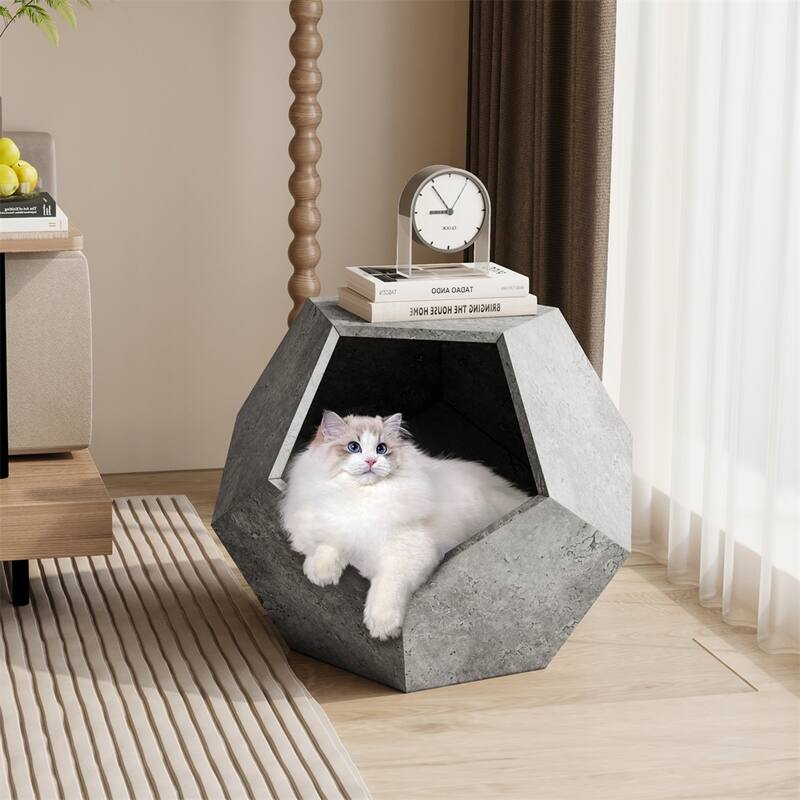 25.98'' Modern Sofa Side Table, MDF Multifunctional Furniture