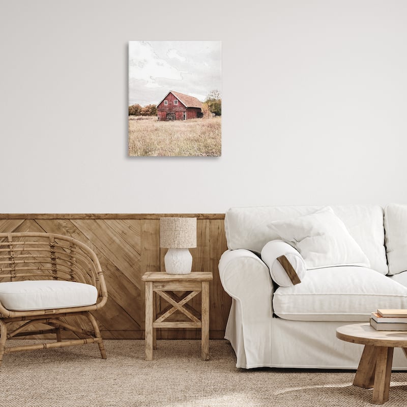 Stupell Red Barn Country Terrain Canvas Wall Art Design By Susan Ball