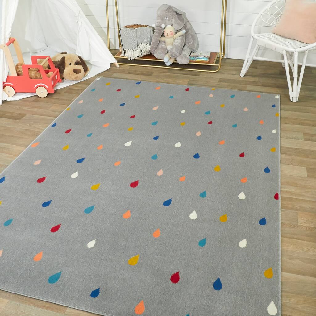 Mod-Tod Raindrops Kids Rug