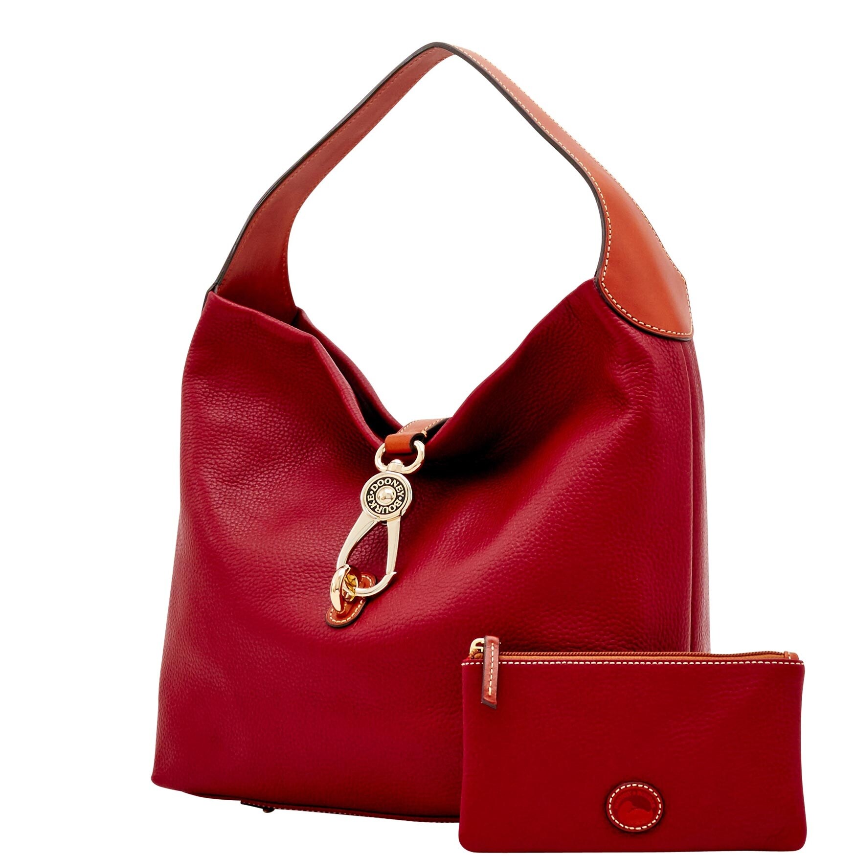 dooney & bourke pebble grain logo lock shoulder bag