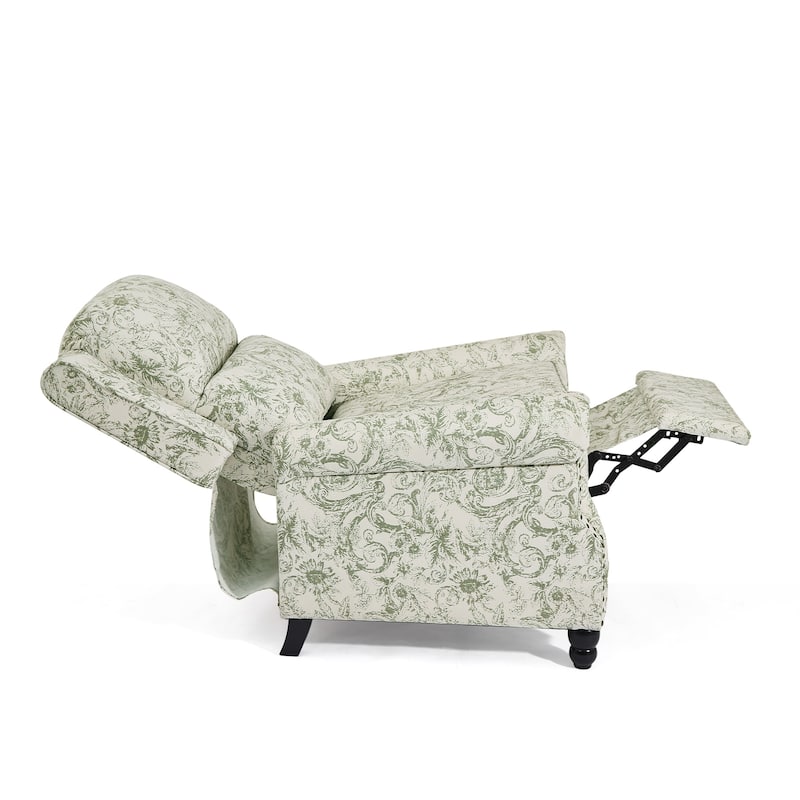 Nail-head Padded Seat Pushback Recliner Chair