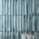 preview thumbnail 60 of 74, The Tile Life Sakura Fluted 4.5 x 9 Glossy Porcelain Wall Tile 4.5 x 4.5 in Sample - Sea Blue