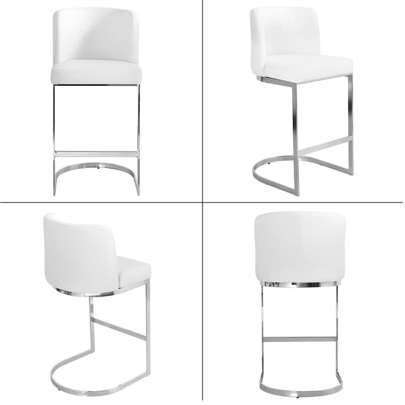 26" Upholstered Bar Stools, Counter Height Stools - 18.11"W x 19.69"D x 37.4"H