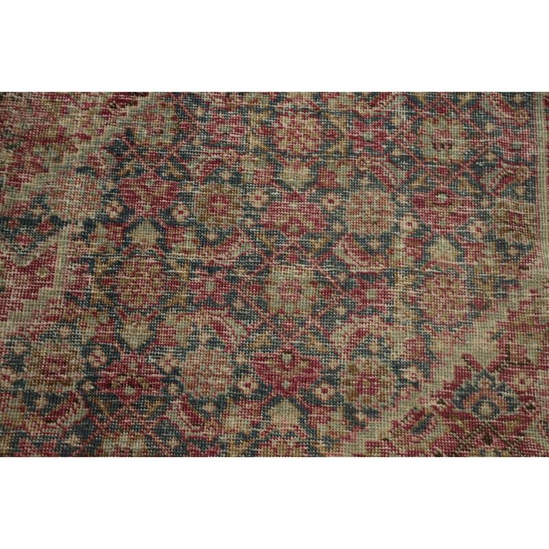 Hand Knotted Oriental 100% Wool Carpet Traditional Medallion Navy Blue & Blues Tabriz Area Rug - 10' 7'' X 7' 11''