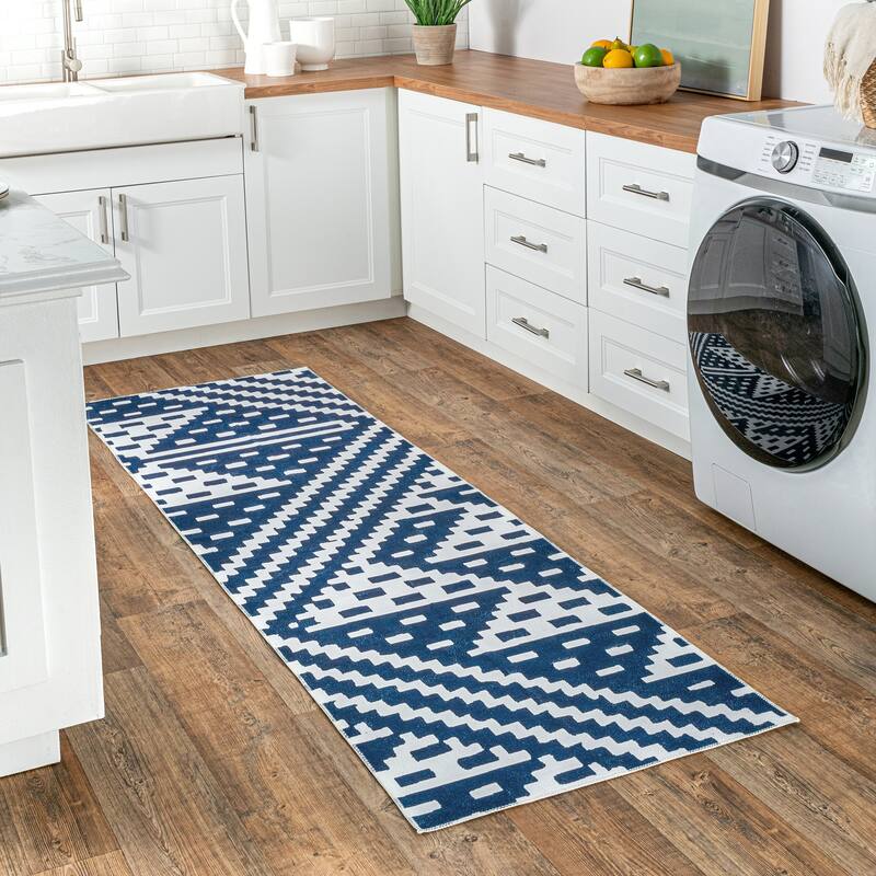 Nuloom Chiara SpinClean Machine Washable Modern Geometric Area Rug
