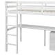 preview thumbnail 17 of 38, Twin Loft Wood Bed with Under-bed, Built-in Desk, a Storage Cabinet of 2 Drawers, Guardrails, Ladder