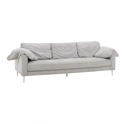 Vari Textured Velvet Lounge Sofa - 90"W x 37"D x 31.5"H