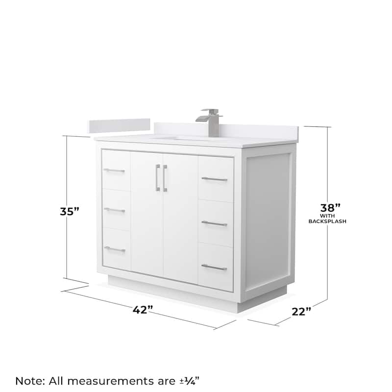 Wyndham Collection WCF1111-42S-VCA-M34 Icon 42" Free Standing Single