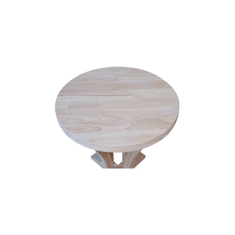 LaCasa Solid Wood Round End Table