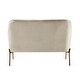 preview thumbnail 24 of 117, Barbara 43" Contemporary Velvet Loveseat Sofa with Goldtone Metal Legs by HULALA HOME