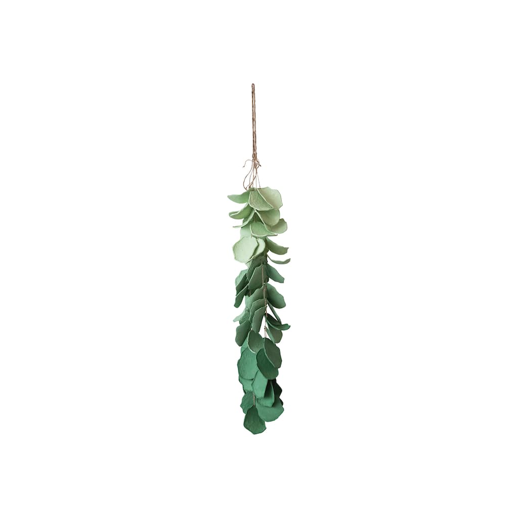 Hand-Painted Paper Mache Eucalyptus Bunch Wall Hanging - 11.0"L x 5.5"W x 53.0"H