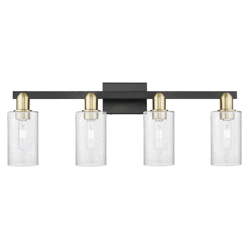 Innovations Lighting 716-4W-11-31 Clymer Vanity Clymer 4 Light 31" - Black Antique Brass / Seedy