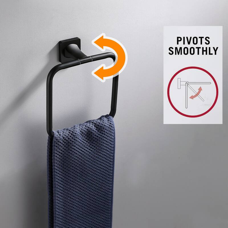 Wall Mounted 7in Towel Ring Rustproof Hand Towel Holder