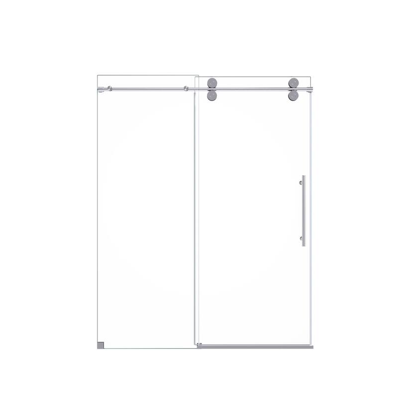 GDFStudio - Modern America Design Frameless Double Sliding Shower Door with 5/16" SGCC Tempered Glass & Stainless Steel Hardware