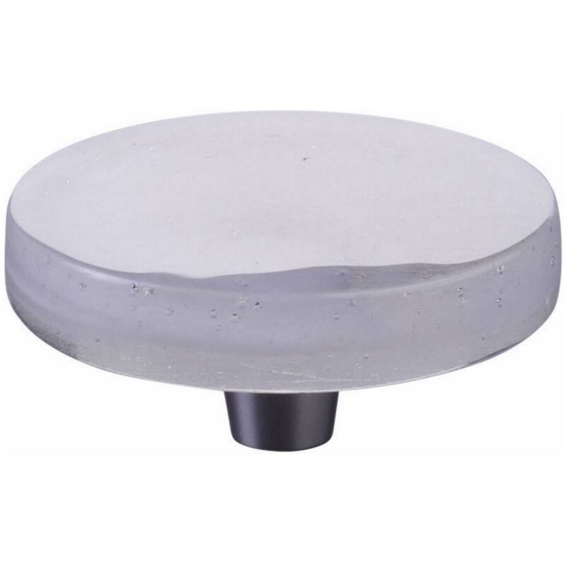 Schaub and Company 211065-TW Fused Glass 2-1/2" Round Flat Disk Modern - Brushed Stainless Steel