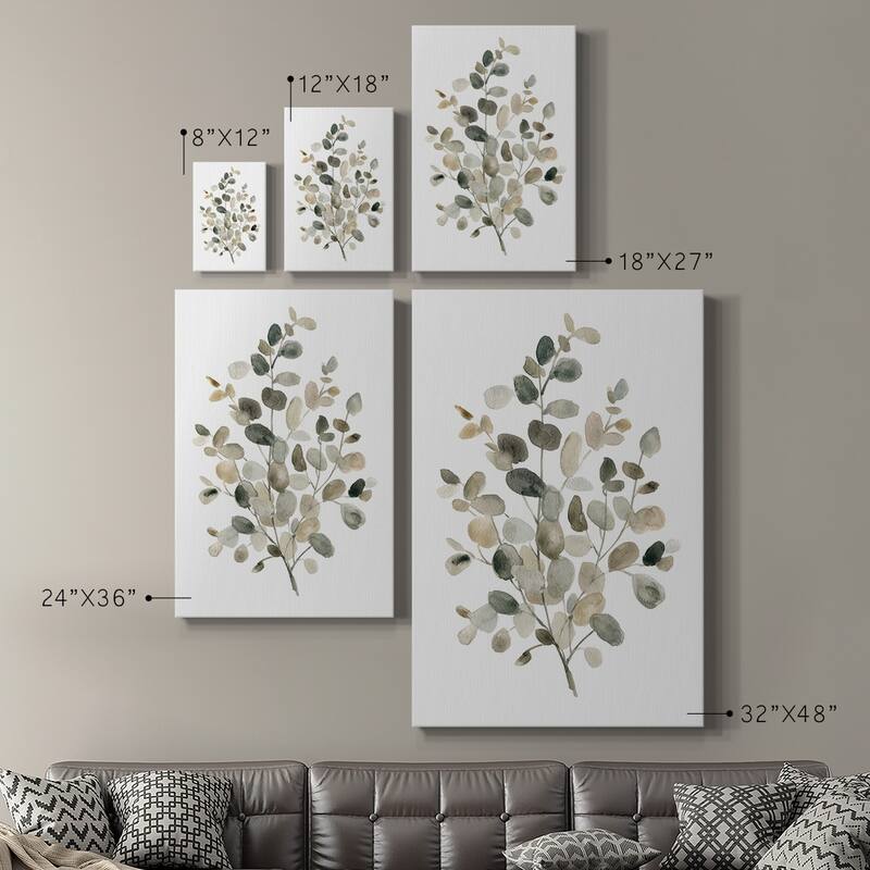 Neutral Eucalyptus I Premium Gallery Wrapped Canvas - Ready to Hang