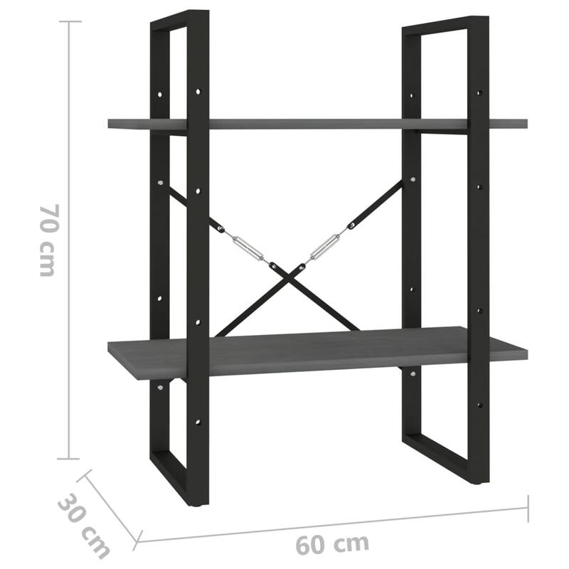 vidaXL Bookshelf Book Cabinet Shelving Unit for Living Room Engineered Wood