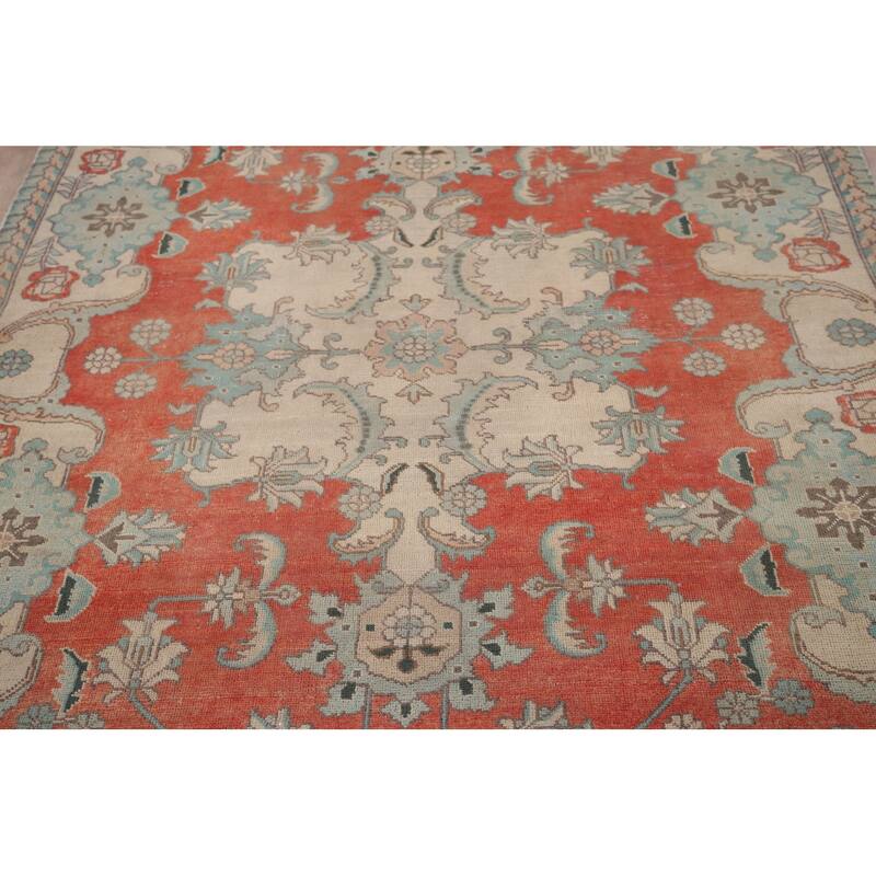 Distressed Kashmar Persian Vintage Area Rug Hand-Knotted Wool Carpet - 4'7" x 6'1"