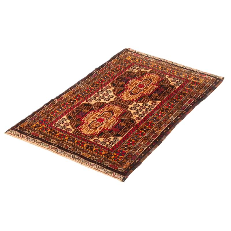 Teimani Brown Rug 2'10" x 4'8" - 2'10 x 4'8