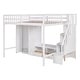 preview thumbnail 8 of 26, Full Size Wood Loft Bed with Wardrobe and Storage Staircase,