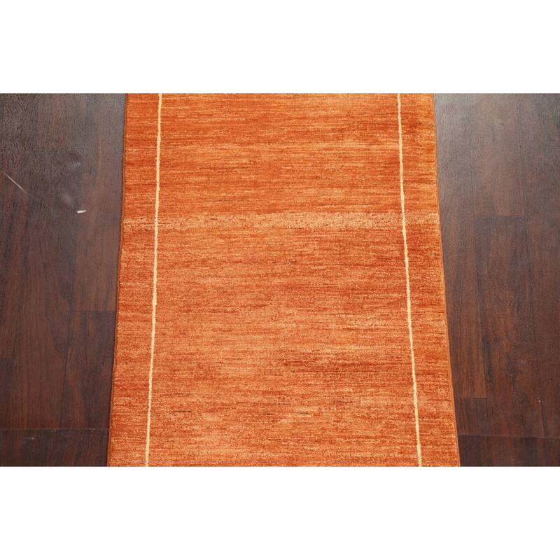 Gabbeh Kashkoli Oriental Runner Rug Wool Hand-knotted Hallway Carpet - 2'8" x 10'0"