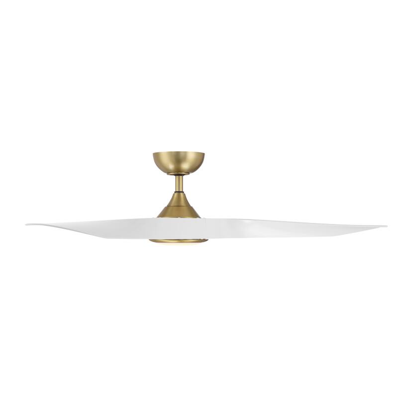 Swirl Indoor/Outdoor 3-Blade Smart Ceiling Fan 54in with 3000K LED and Remote Control. - 54
