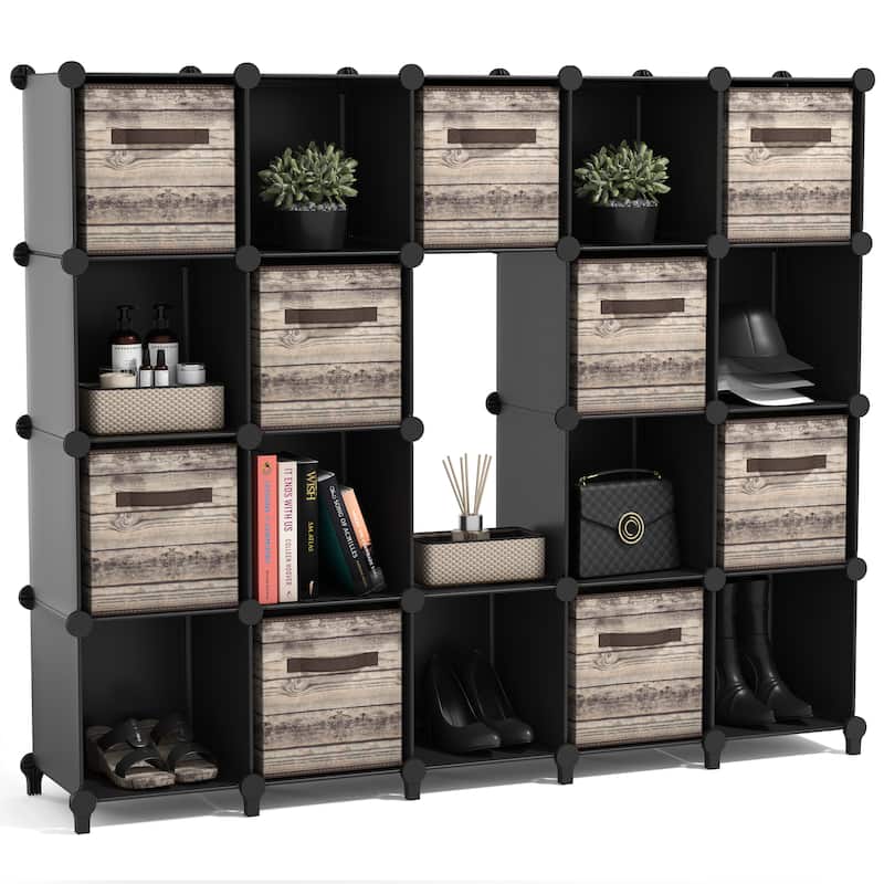 Sorbus Cube Storage Organizer – Waterproof Cubby Shelf for Closet, Toys, Books, Shoes, Décor – Space-Saving Bookshelf