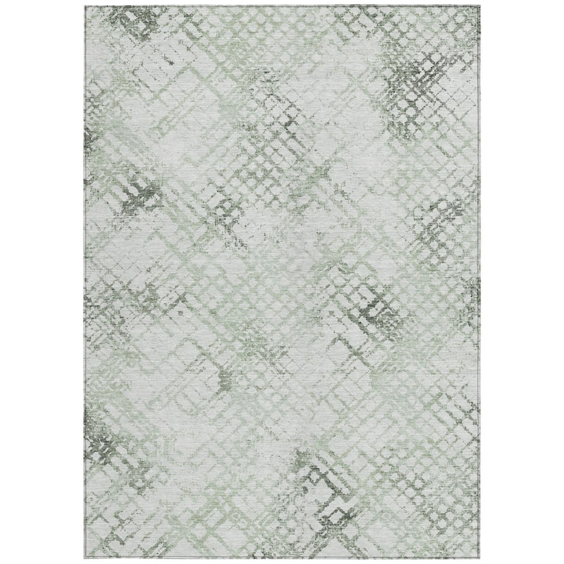 HomeRoots Geometric Transitional Rectangle Outdoor Rug