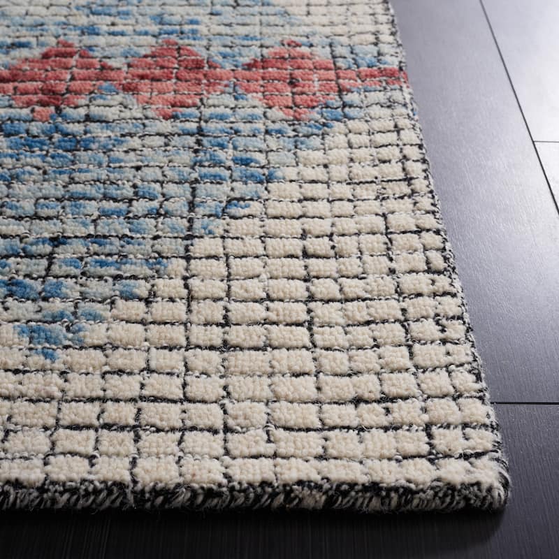 SAFAVIEH Handmade Abstract Heli Tribal Boho Wool Rug