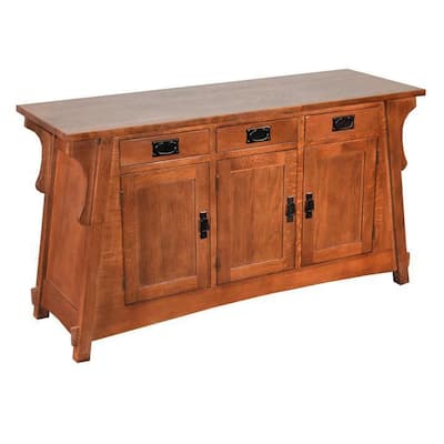 Mission Oak Crofter Console Cabinet - Michael's Cherry - 55" - N/A