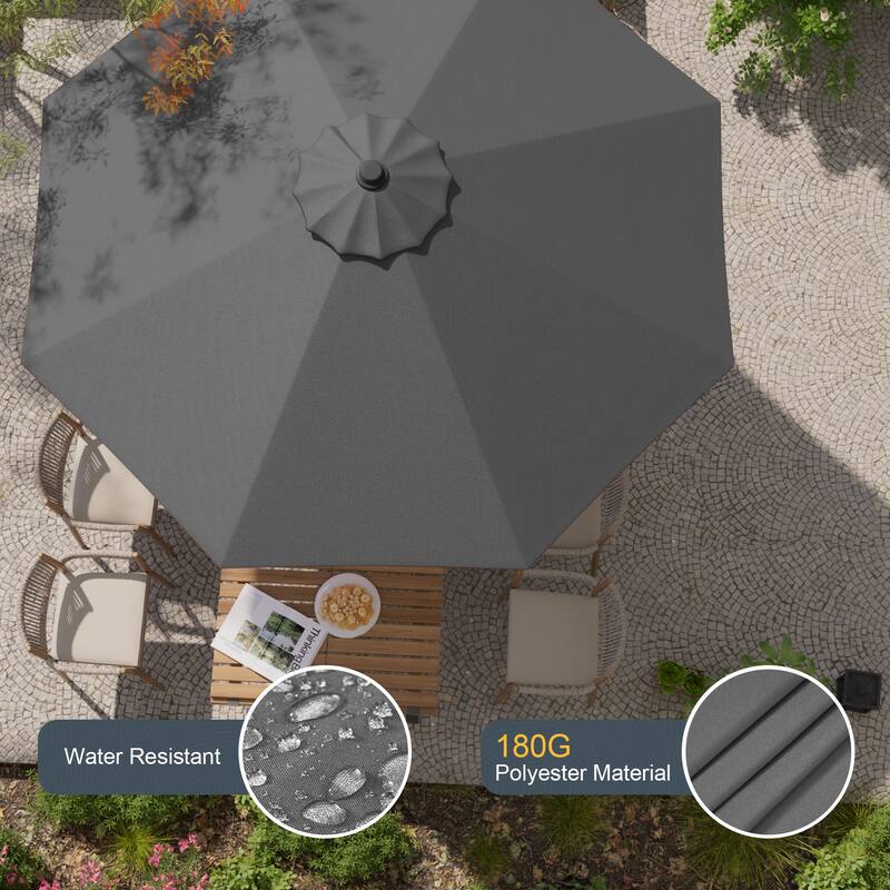 LIVOOSUN 9ft Patio Umbrella Outdoor Table Umbrella with Tilt and Crank