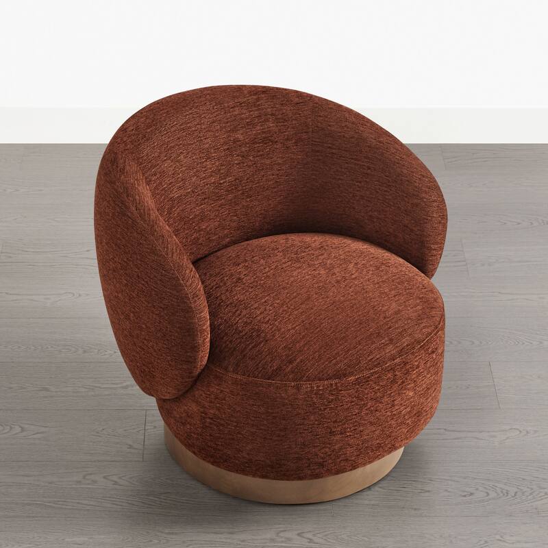 Spruce & Spring Ariel Upholstered Swivel Accent Chair Fabric