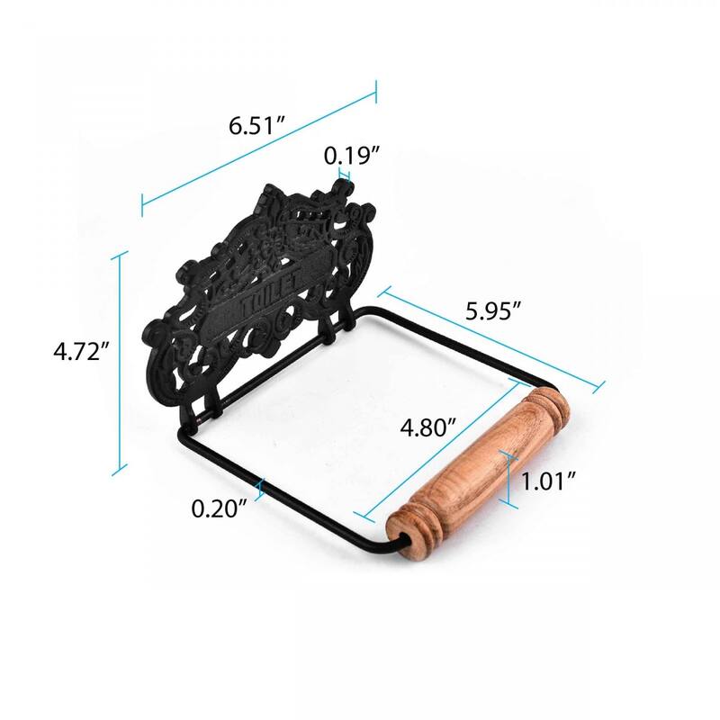 Black Aluminum Toilet Paper Holder Stand Wall Mount 5.9" Toilet Paper Roll Holder with Mounting Hardware