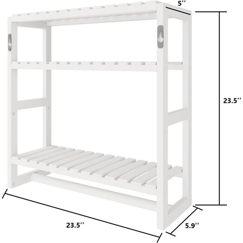 Bamboo Floating Shelves Bathroom Storage 3-Tier