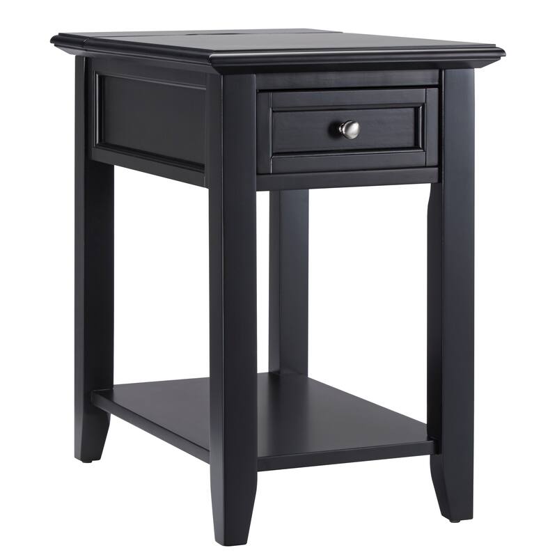 Zayden 1-drawer Side Table with Charging Station by iNSPIRE Q Bold