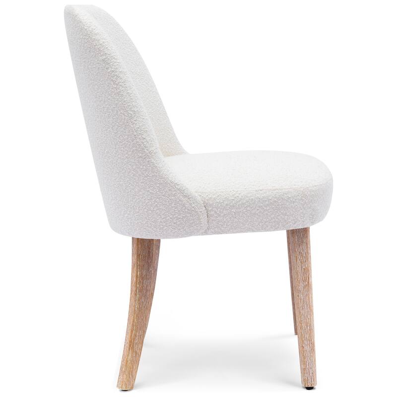 Boucle Polyester Upholstered Side Chair - Water/ Stain Resistant (Set of 2)