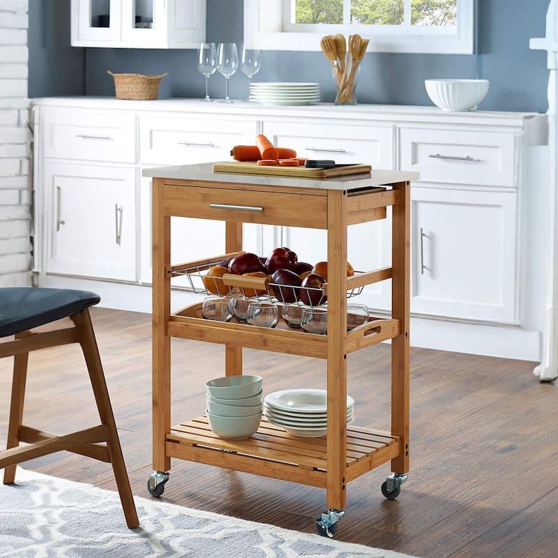 Aya Bamboo Kitchen Cart