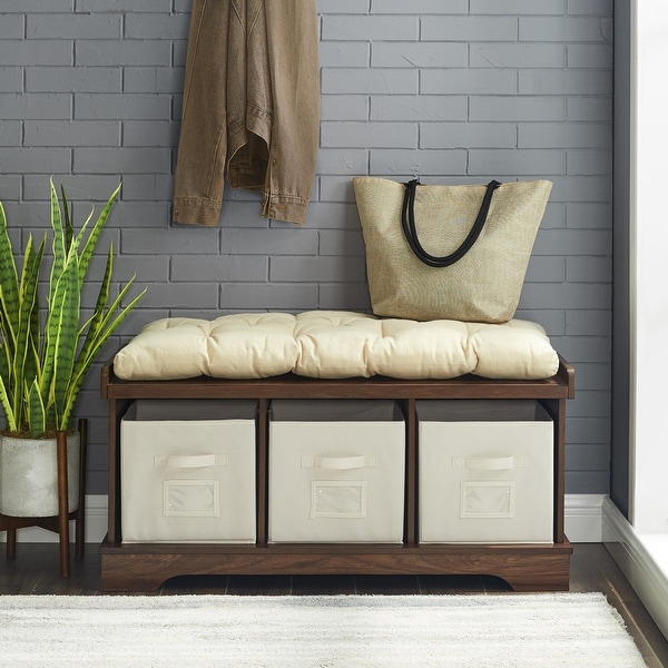 The Gray Barn Paradise Hill Storage Bench with Cushion. Opens flyout.