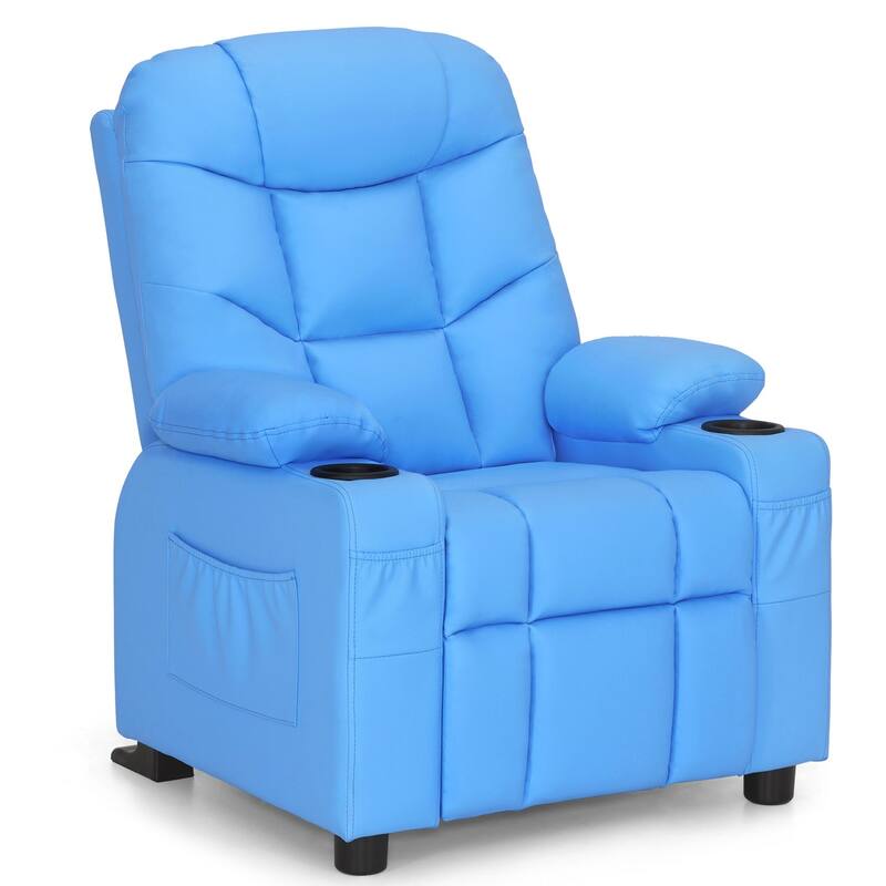 MCombo Big Kids Recliner Chair with Cup Holders - 28.3"(L)x26.0"(W)x34.2"(H)