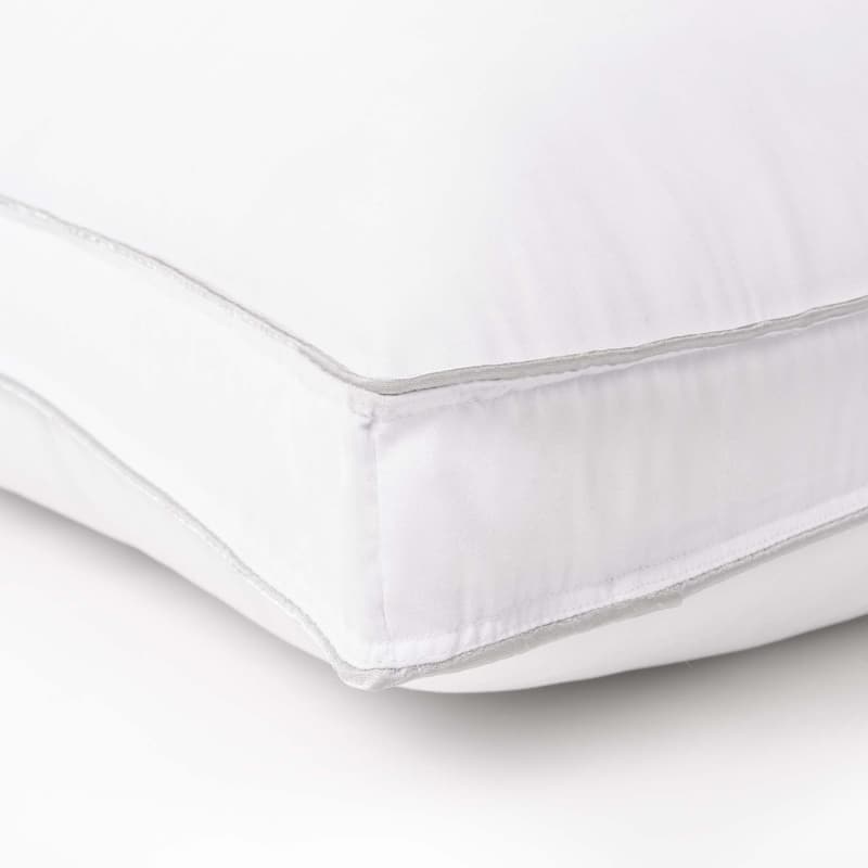 Superior Microfiber Medium Density Pillow with Gusset - White