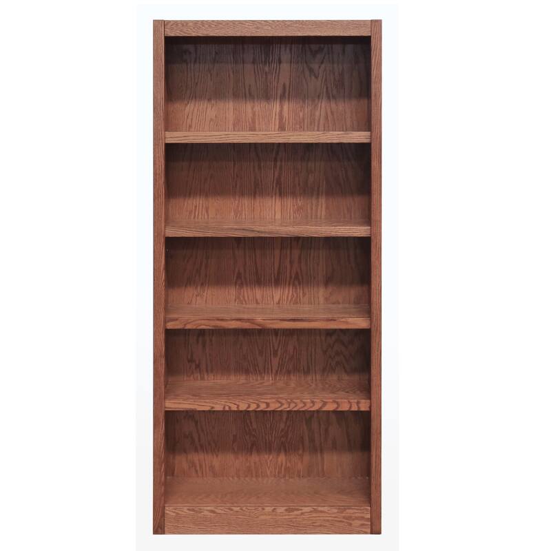 Concepts in Wood 5 Shelf Wood Bookcase, 72 inch Tall