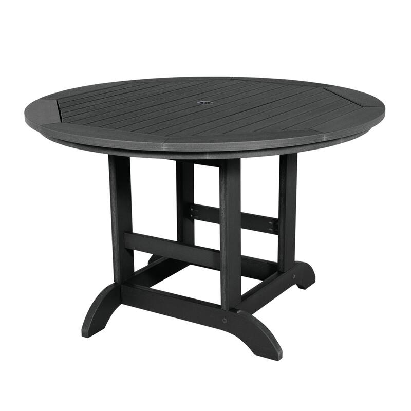 HIGHWOOD 48" Round Dining Height Outdoor Table - Black