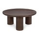 preview thumbnail 10 of 12, Beau Round Coffee Table by Kosas Home Cocoa Brown