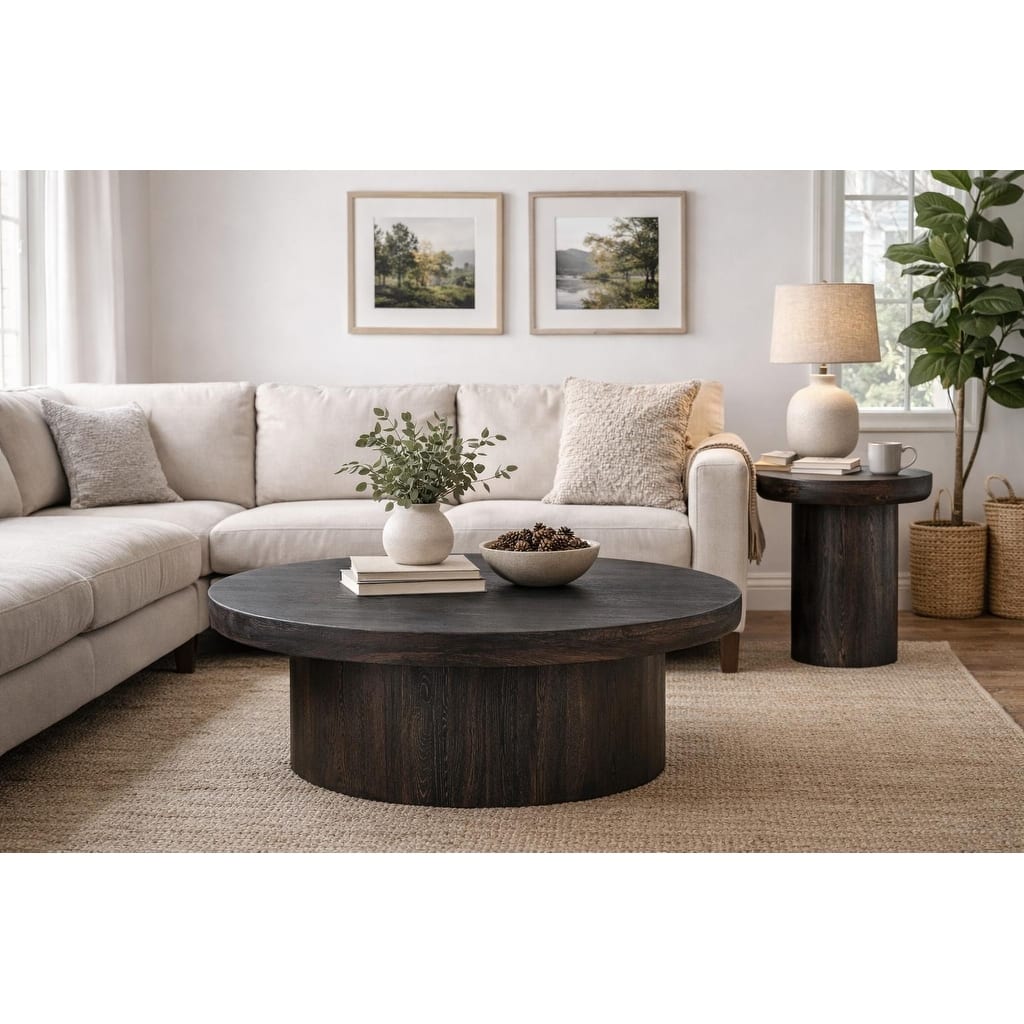 Rowan Round Solid Wood Coffee Table - 48" X 48"