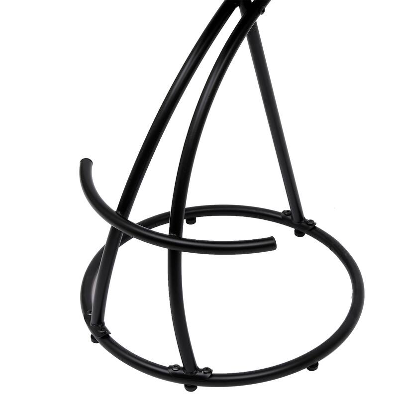 GDFStudio - Lunara Velvet Upholstered Armless Counter Height Bar Stool with Metal S-Shaped Legs and Circular Backrest, Set of 2