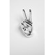 preview thumbnail 2 of 1, Interior Illusions Plus Silver Peace Hand Wall Mount - 9" tall